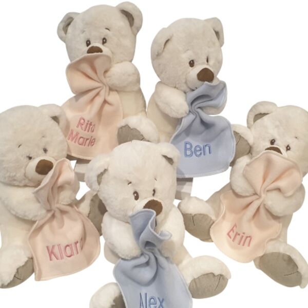 Personalised | Large 55cm Frankie Teddy with blankie Thumbnail