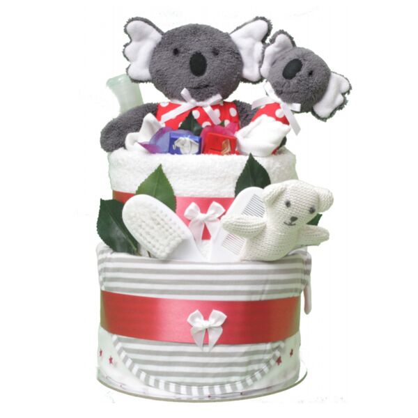 Deluxe Koala & baby Unisex Nappy Cake Thumbnail