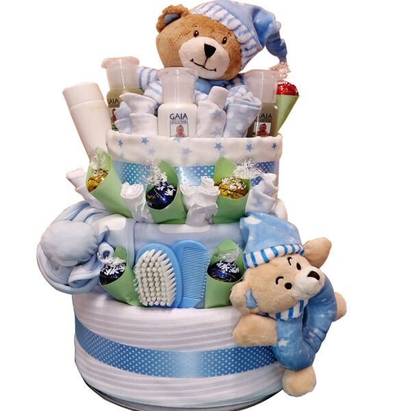 Ultimate 1st Teddy Nappy Gift Cake 3 Tier Thumbnail