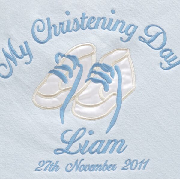 My Christening Day Pink Personalised Blanket Thumbnail
