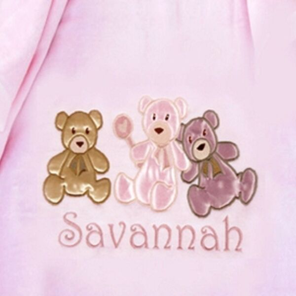 Satin Teddies Personalised Baby Blanket Thumbnail