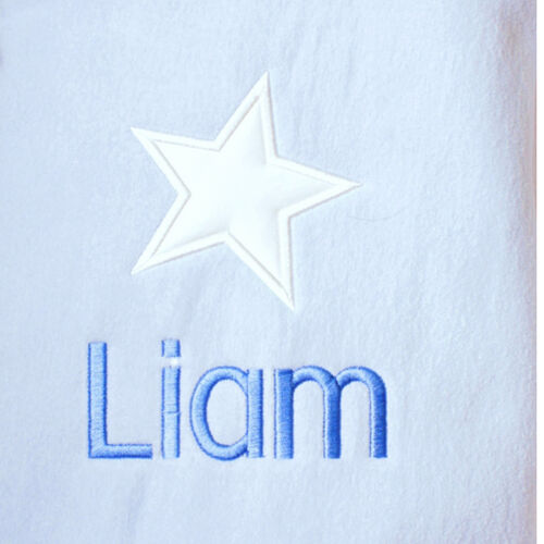 Stars...Blue Personalised Baby Blanket Thumbnail