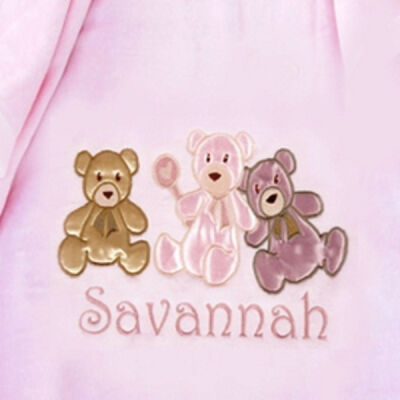 Satin Teddies Personalised Baby Blanket Thumbnail