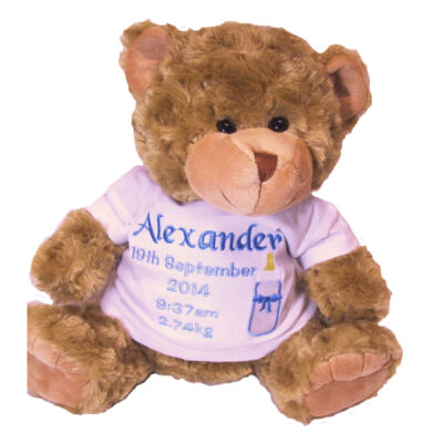Personalised | 30cm Oliver Teddy Bear | New Baby Thumbnail