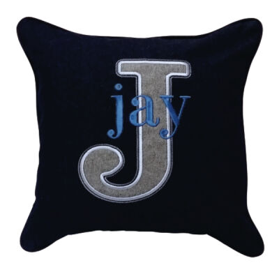Personalised Denim cushion Thumbnail