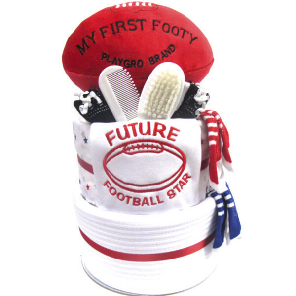 Footy nappy cake