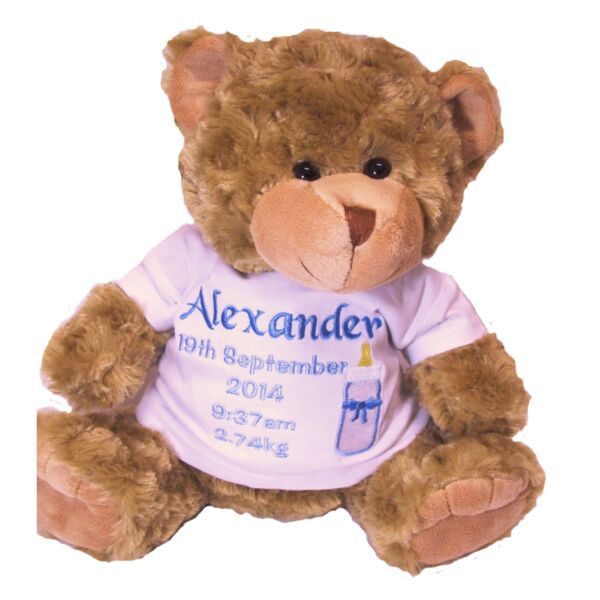 Personalised | 30cm Oliver Teddy Bear | New Baby Thumbnail
