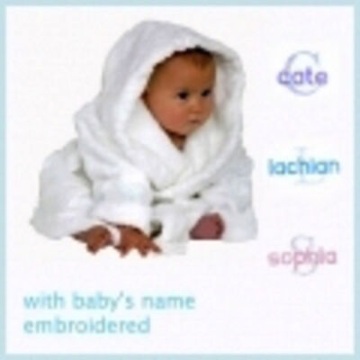 Personalised Baby Bath Robe Plus Bonus Brush, Comb & Socks Set Thumbnail