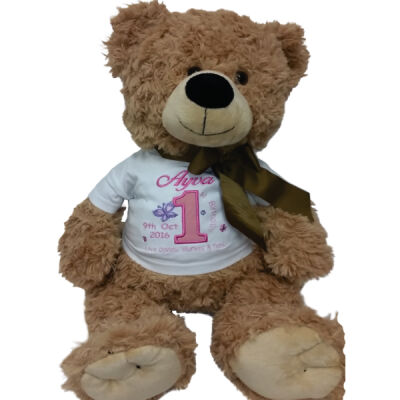 Large Teddy Bear Charlie | 1st Birthday Thumbnail